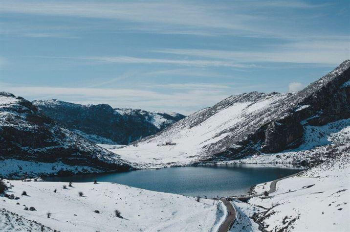 Covadonga Lakes Snowy Landscape