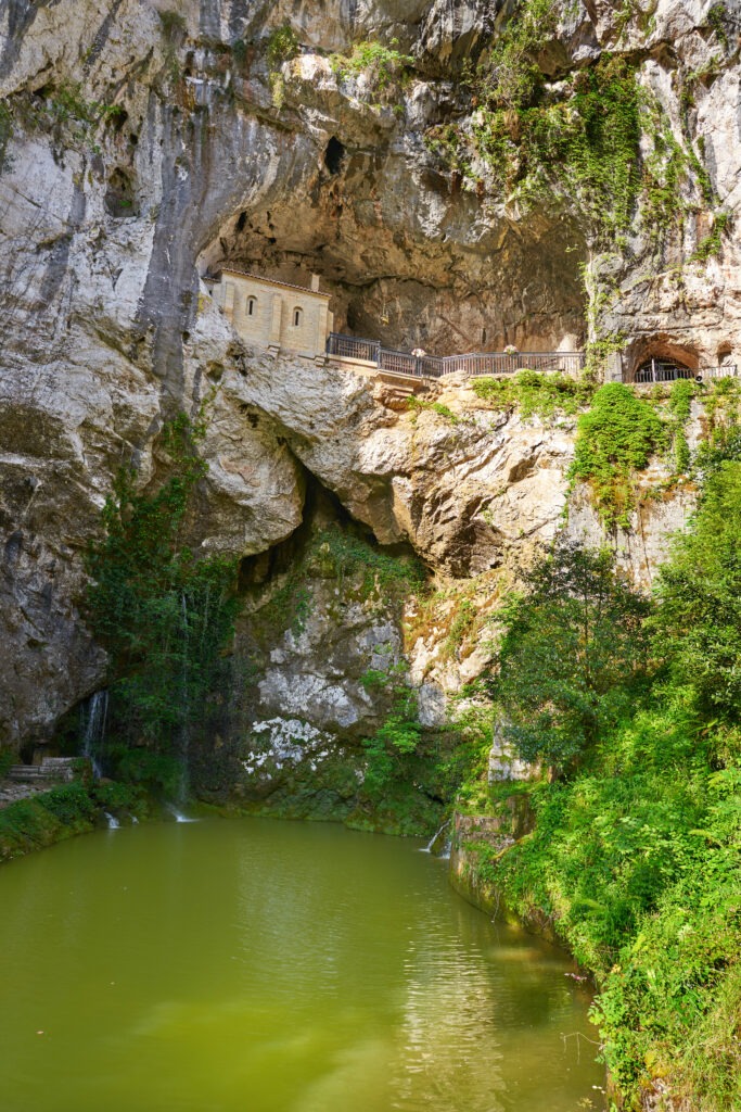 Covadonga Santa Cave Catholic Sanctuary Asturias Covadonga Santa Cave Catholic Sanctuary Asturias